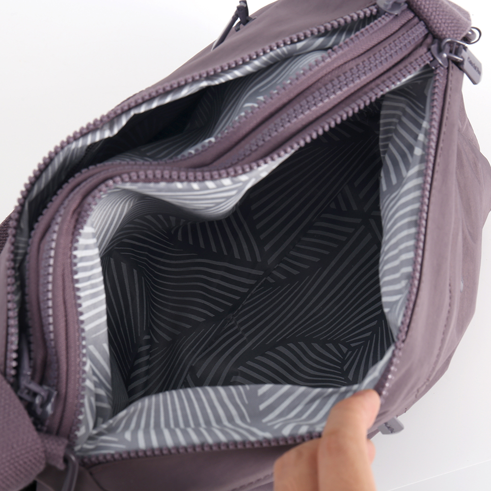 IMG_6299 Purple Multi Pocket Nylon Shoulder Bag