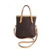 Brown Vertical Print PU Tote Bag