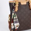 Brown Vertical Print PU Tote Bag