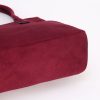 Burgundy Structured Canvas Tote Bag