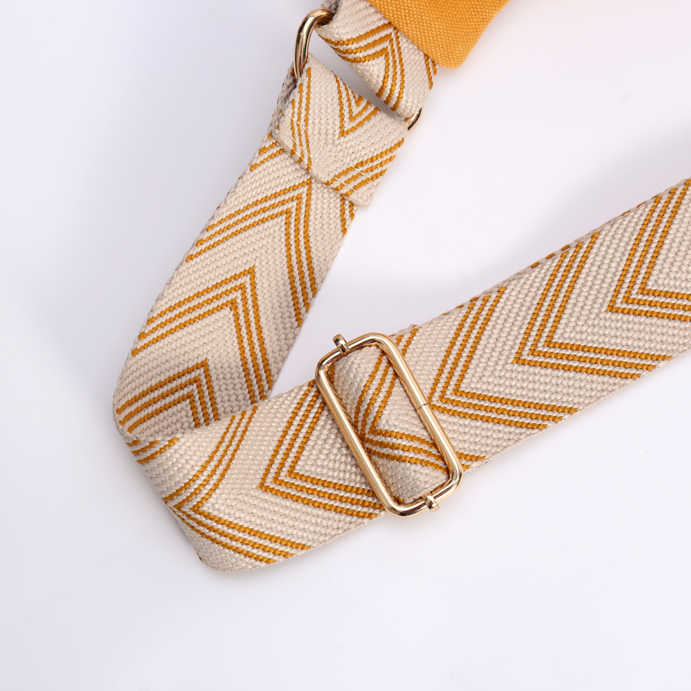 Ochre Contrast Strap Canvas Waist Bag