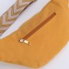 Ochre Contrast Strap Canvas Waist Bag
