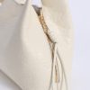 IMG_8044 Cream Knot Handle Velvet Bucket Bag