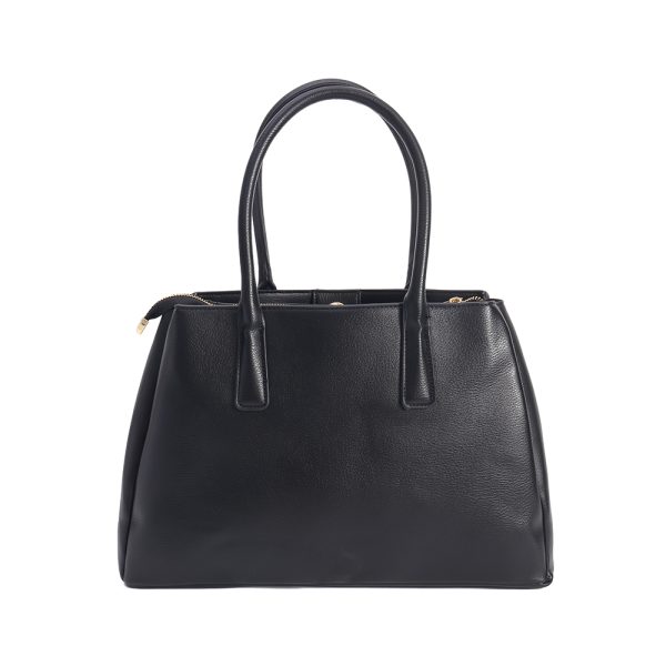 IMG_8049 Black Structured Canvas Tote Bag