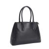 Black Structured Canvas Tote Bag