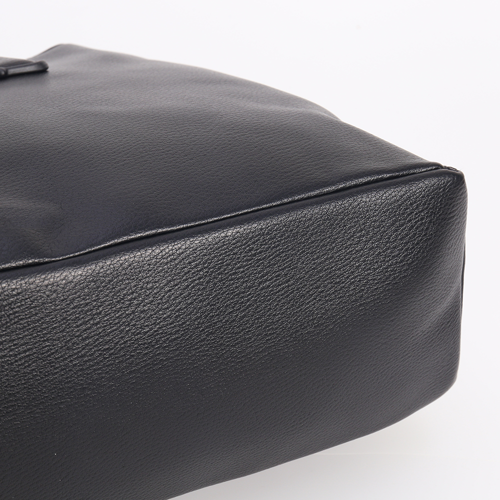 Black Structured Canvas Tote Bag