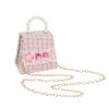 Pink Mini Knitted Chain Bag Set