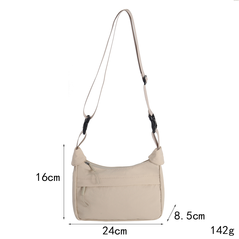 长24宽16厚8.5 重142 Beige Multi Pocket Nylon Crossbody Bag