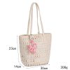 长30宽23厚14 重308 Cream Perforated PU Tote Bag